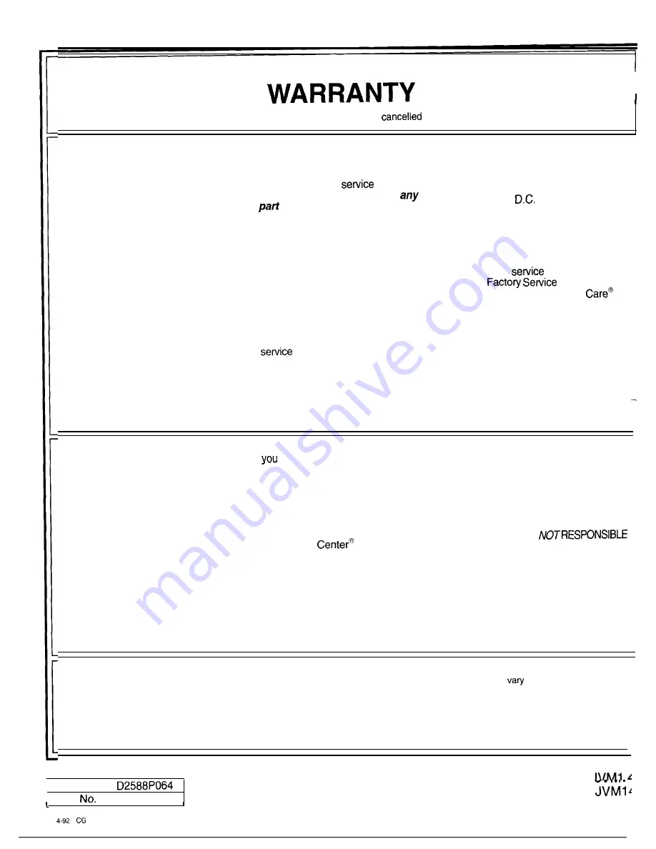 GE Spacemaker JVM140J Use And Care Manual Download Page 24