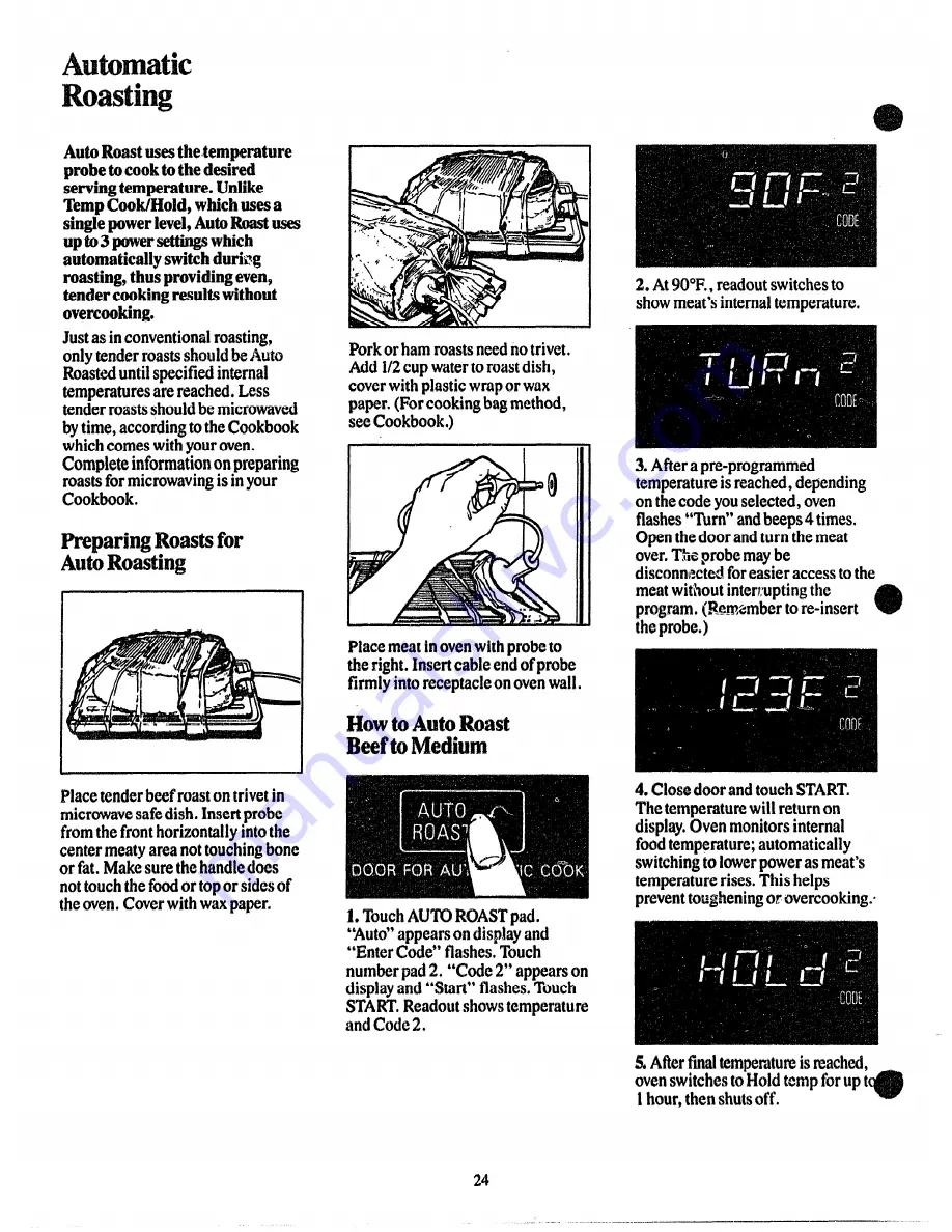 GE Spacemaker JVM150 Use And Care Manual Download Page 24