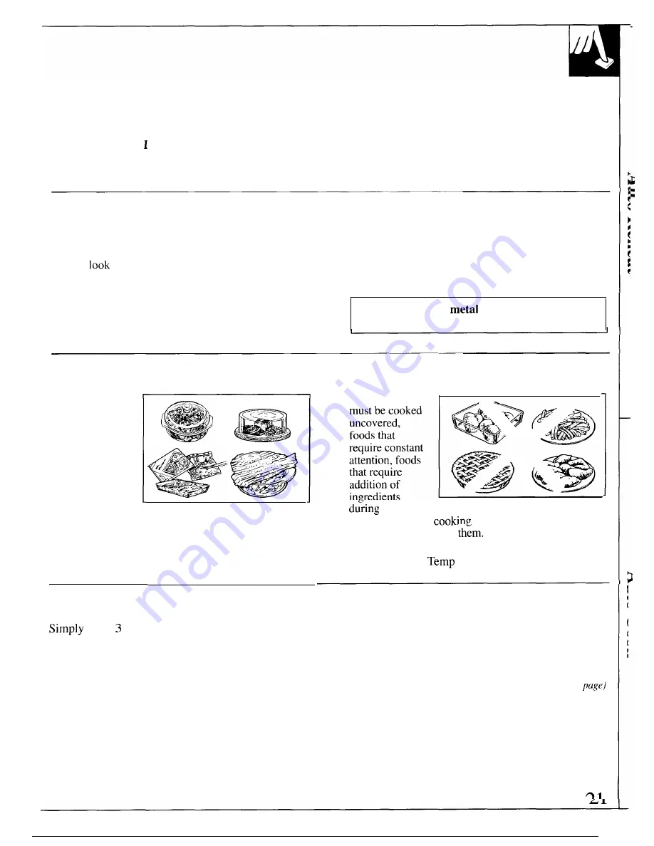 GE Spacemaker JVM150K Use And Care & Cooking Manual Download Page 21