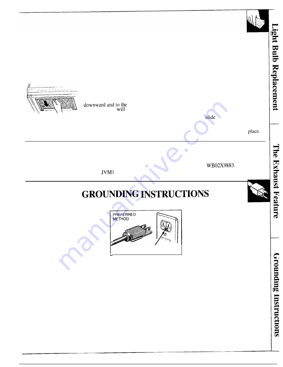 GE Spacemaker JVM150K Use And Care & Cooking Manual Download Page 35