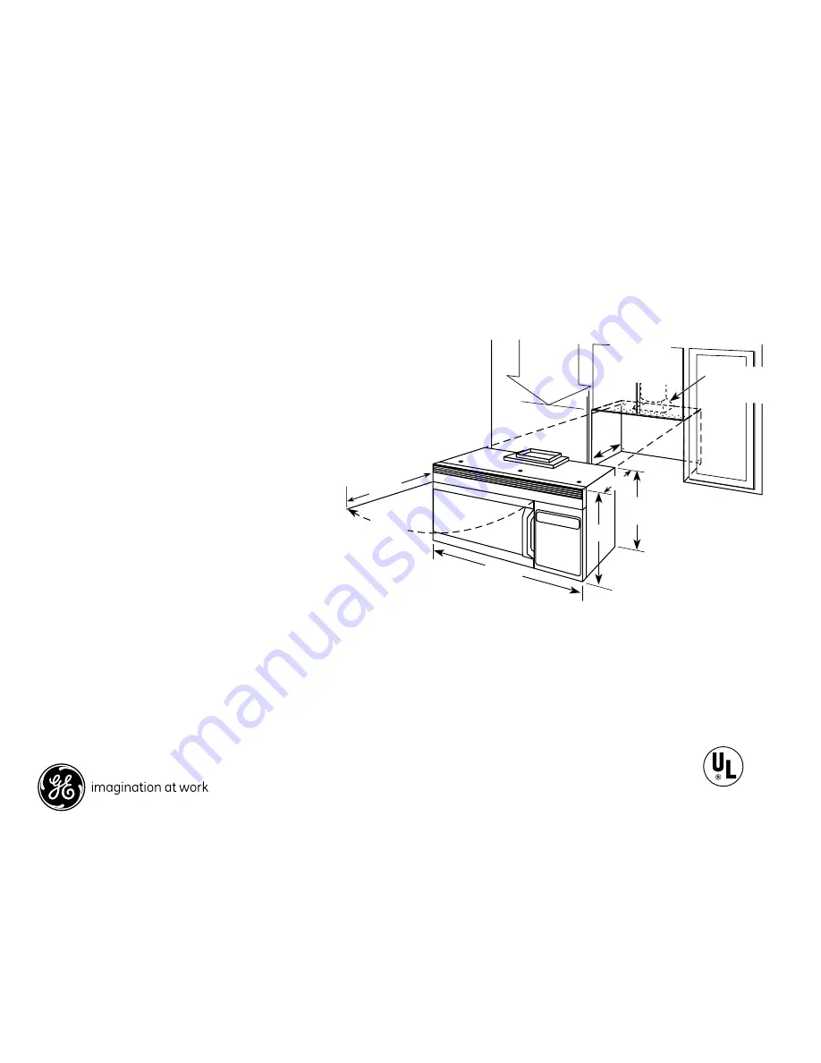 GE Spacemaker JVM1540SNSS Dimensions And Installation Information Download Page 1