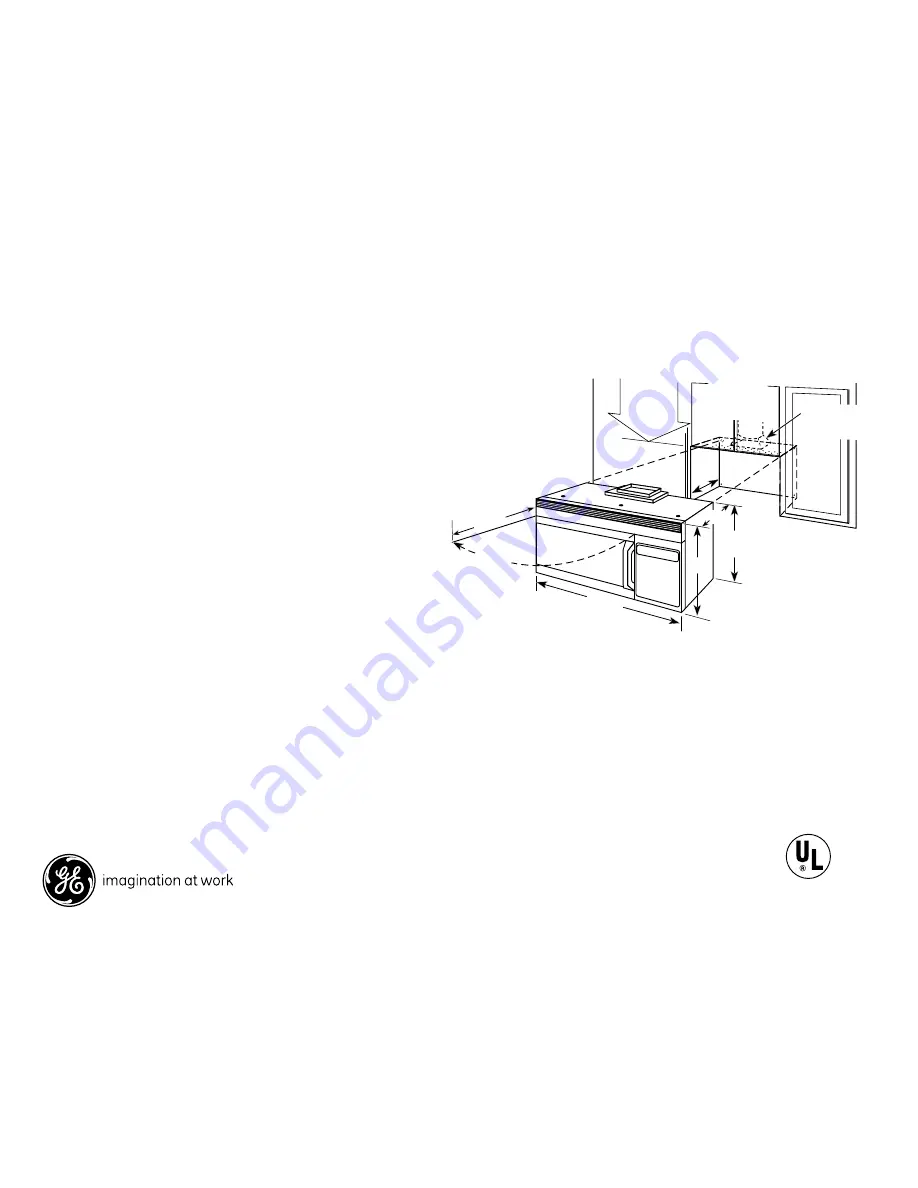 GE Spacemaker JVM1665SNSS Dimensions And Installation Information Download Page 1