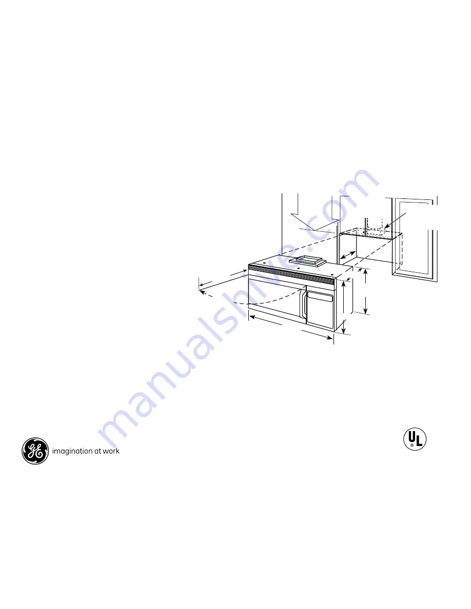 GE Spacemaker JVM2050BH Dimension Manual Download Page 1