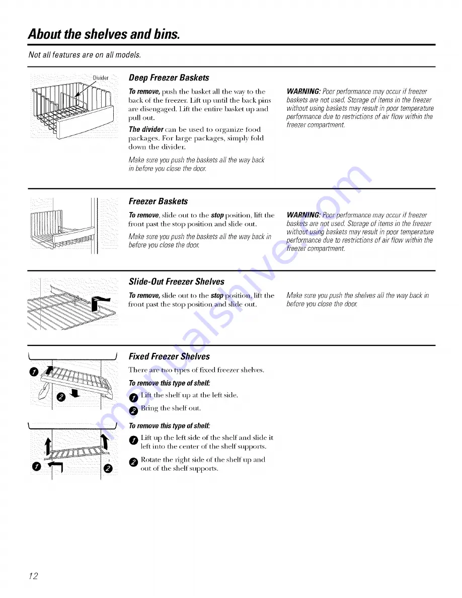 GE SSL27RGRABS and Owner'S Manual And Installation Download Page 12