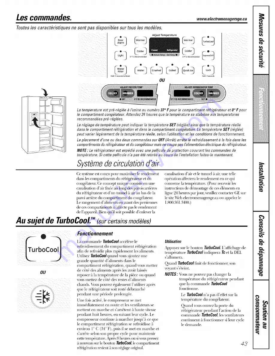 GE SSL27RGTEBS and Скачать руководство пользователя страница 43