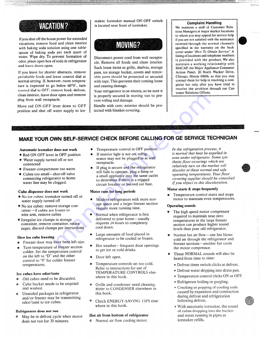 GE TBF21RW Use And Care Manual Download Page 6