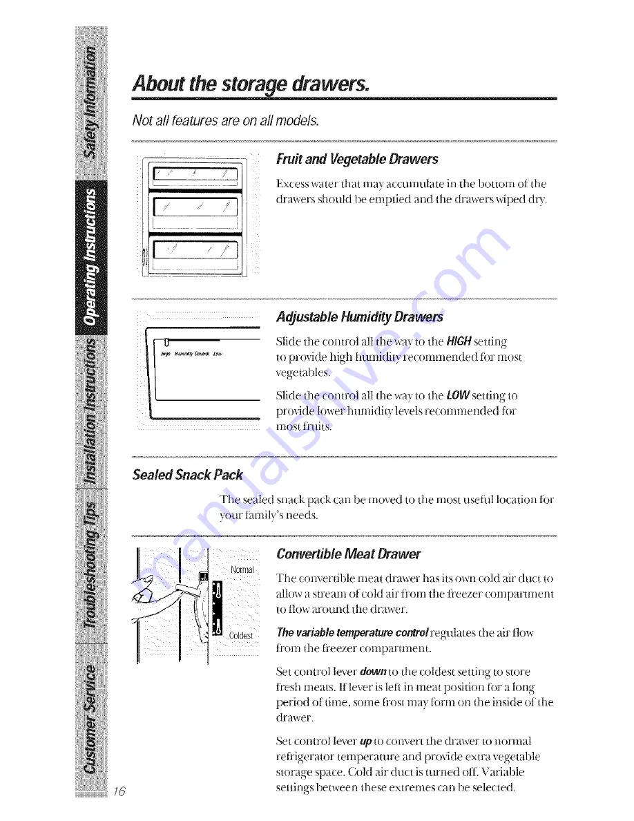 GE TFX27PFX Owner'S Manual Download Page 16