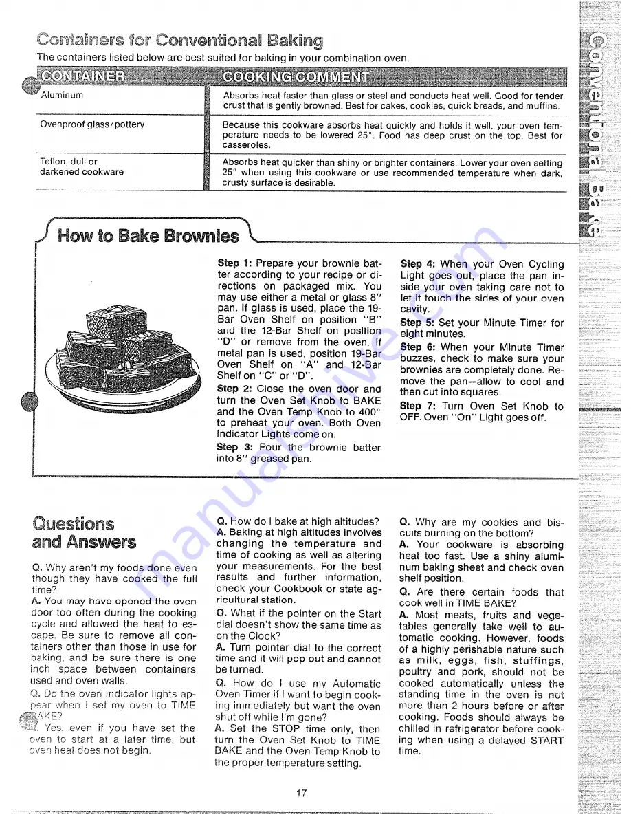 GE TimeMaker JBV42G Use And Care Manual Download Page 17