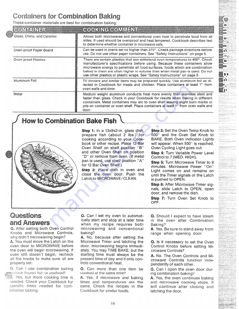 GE TimeMaker JBV42G Use And Care Manual Download Page 19