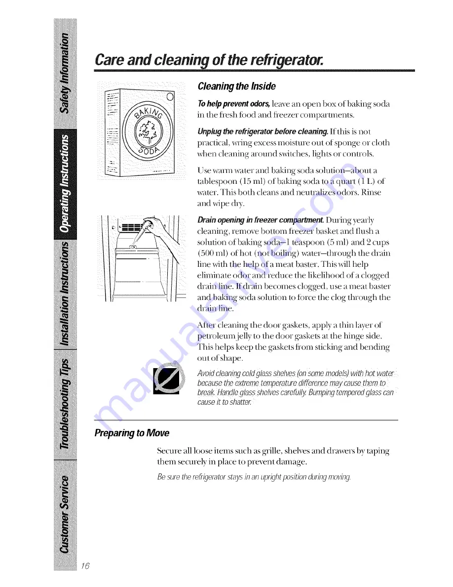 GE TPX21PRXDAA Owner'S Manual Download Page 16