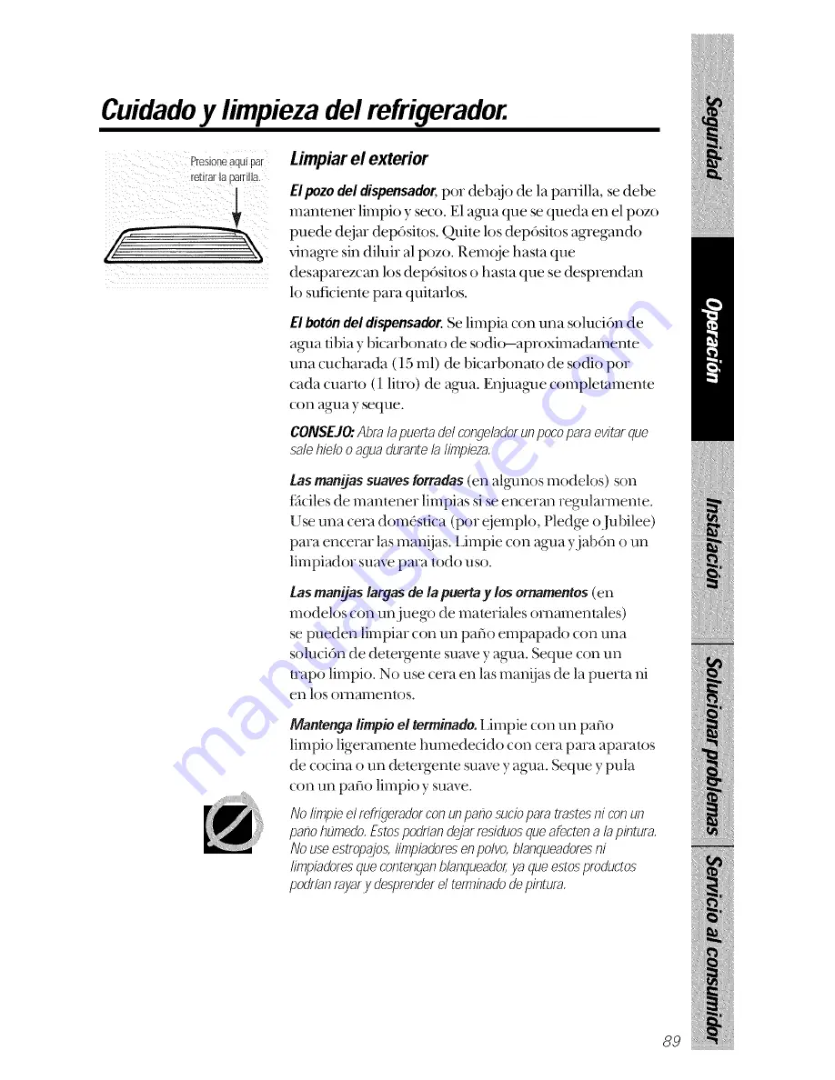 GE TPX21PRXDAA Owner'S Manual Download Page 89