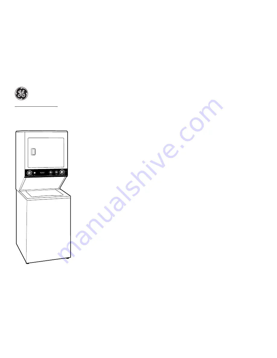 GE UNITIZED SPACEMAKER WSM2700/80D Скачать руководство пользователя страница 3