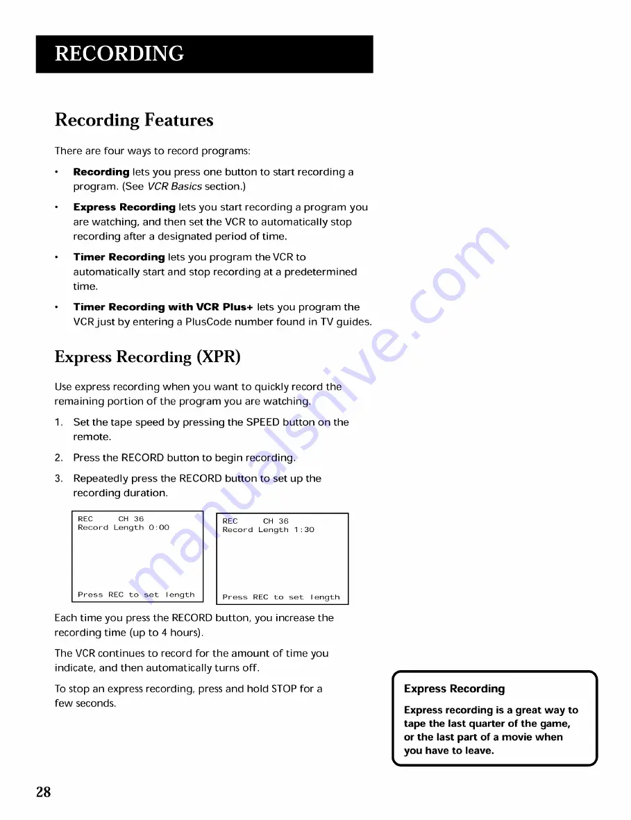 GE VG4268 User Manual Download Page 30