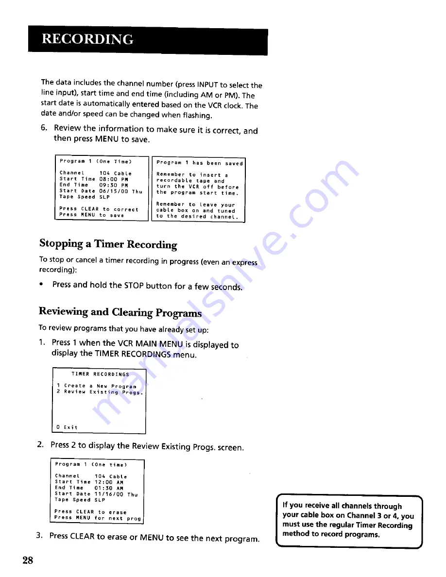 GE VG4270 User Manual Download Page 30