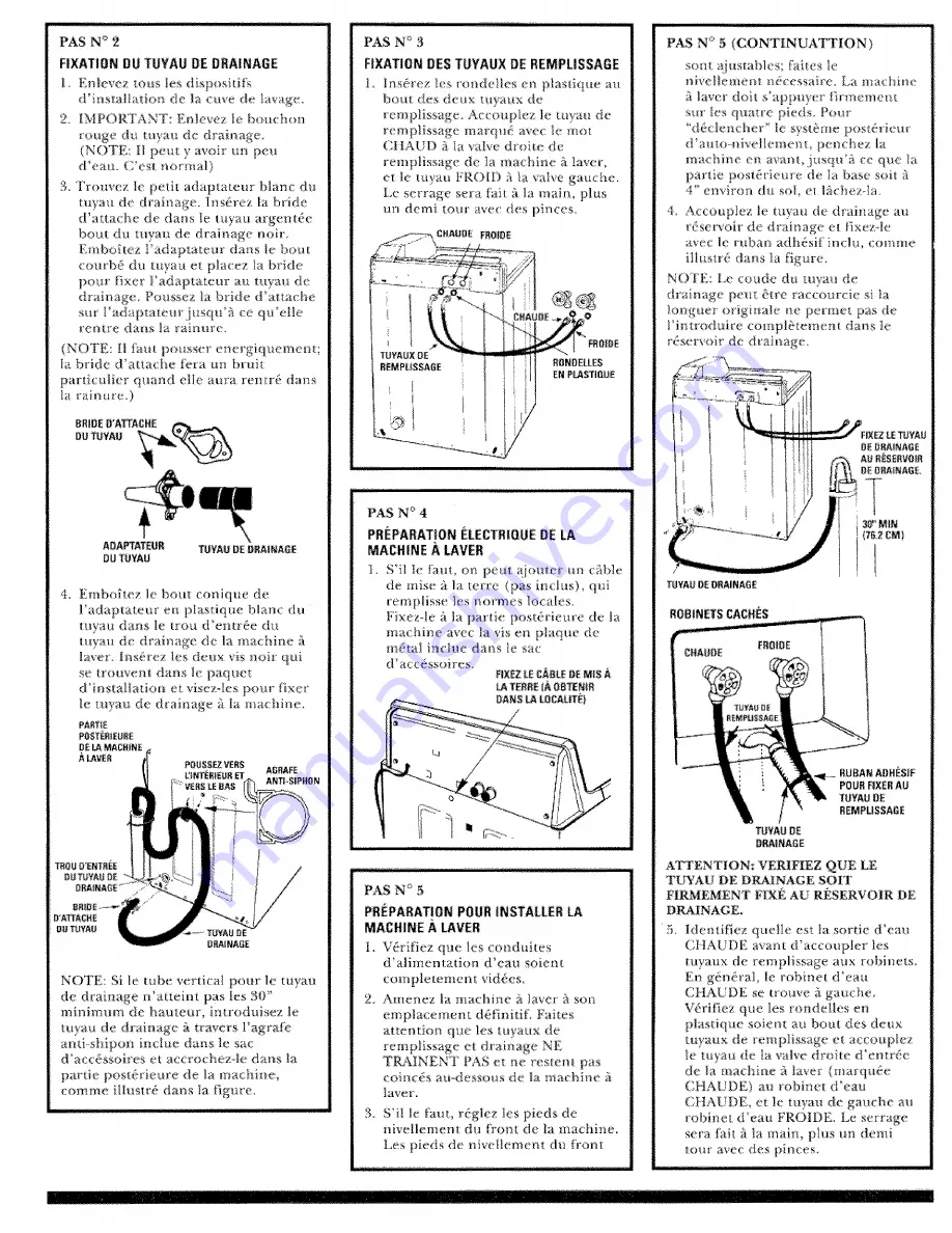 GE WCCB1030D1KC Warranty Installation Instructions Manual Download Page 5