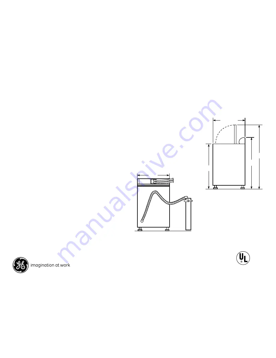 GE WDSR2120J Dimensions And Installation Information Download Page 1