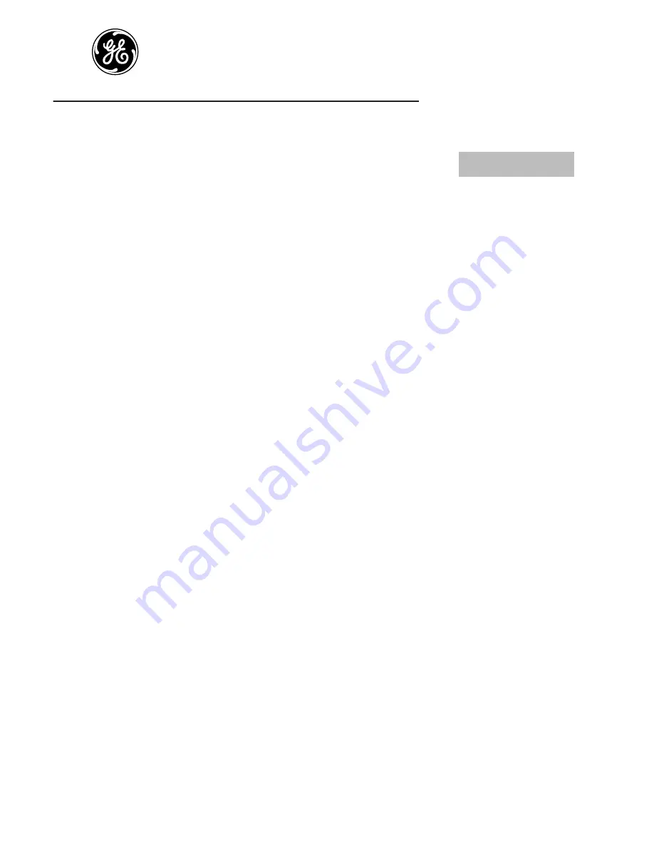 GE WES1130 Owner'S Manual Download Page 1