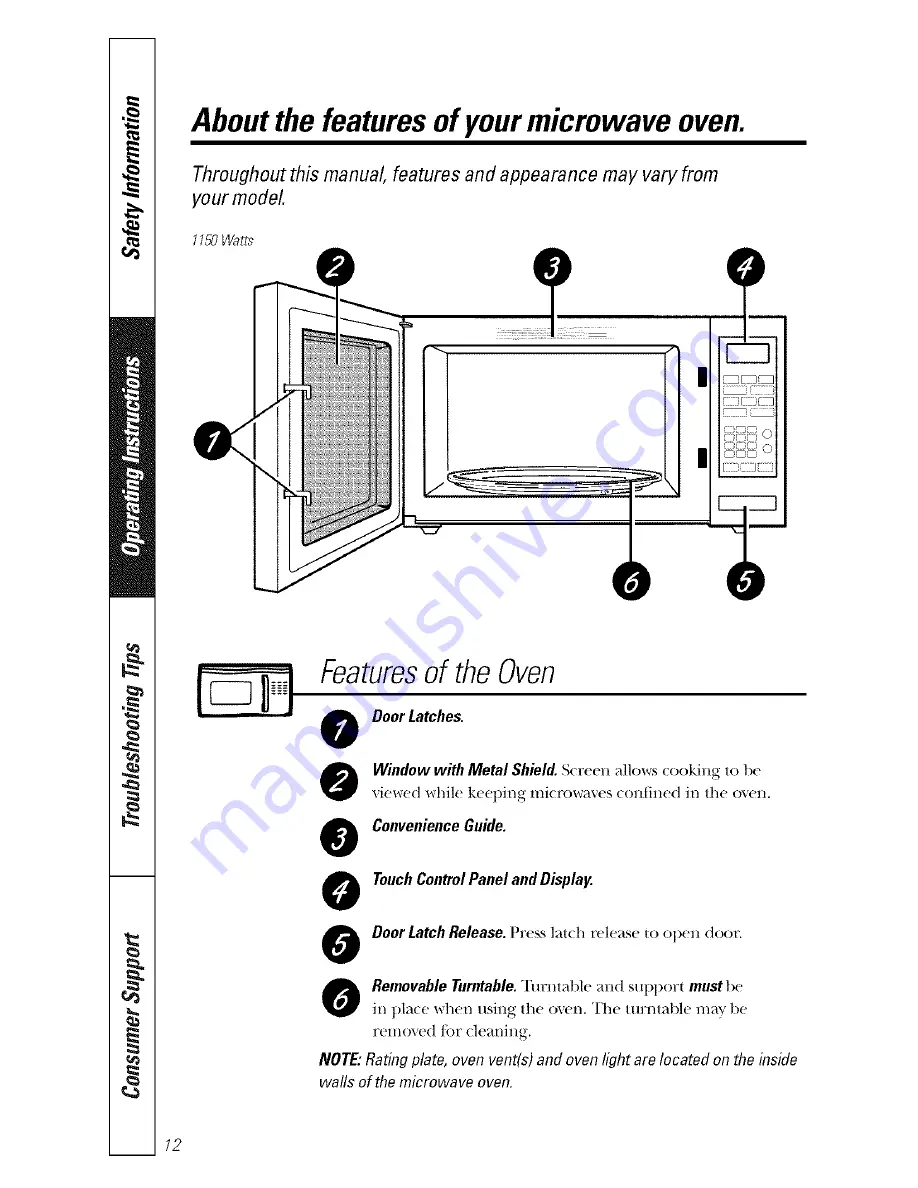 GE WES1450DMBB Owner'S Manual Download Page 12