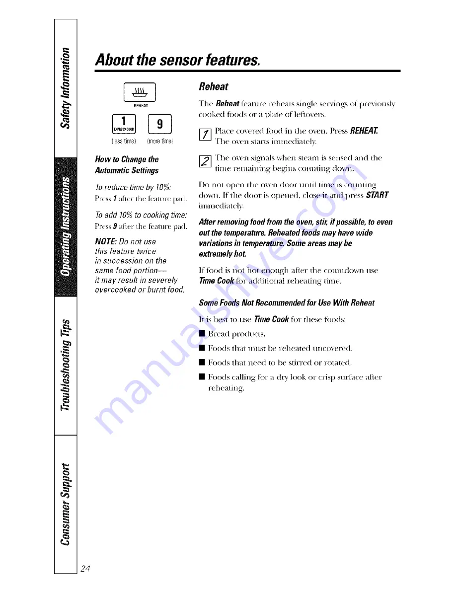 GE WES1450DMBB Owner'S Manual Download Page 24