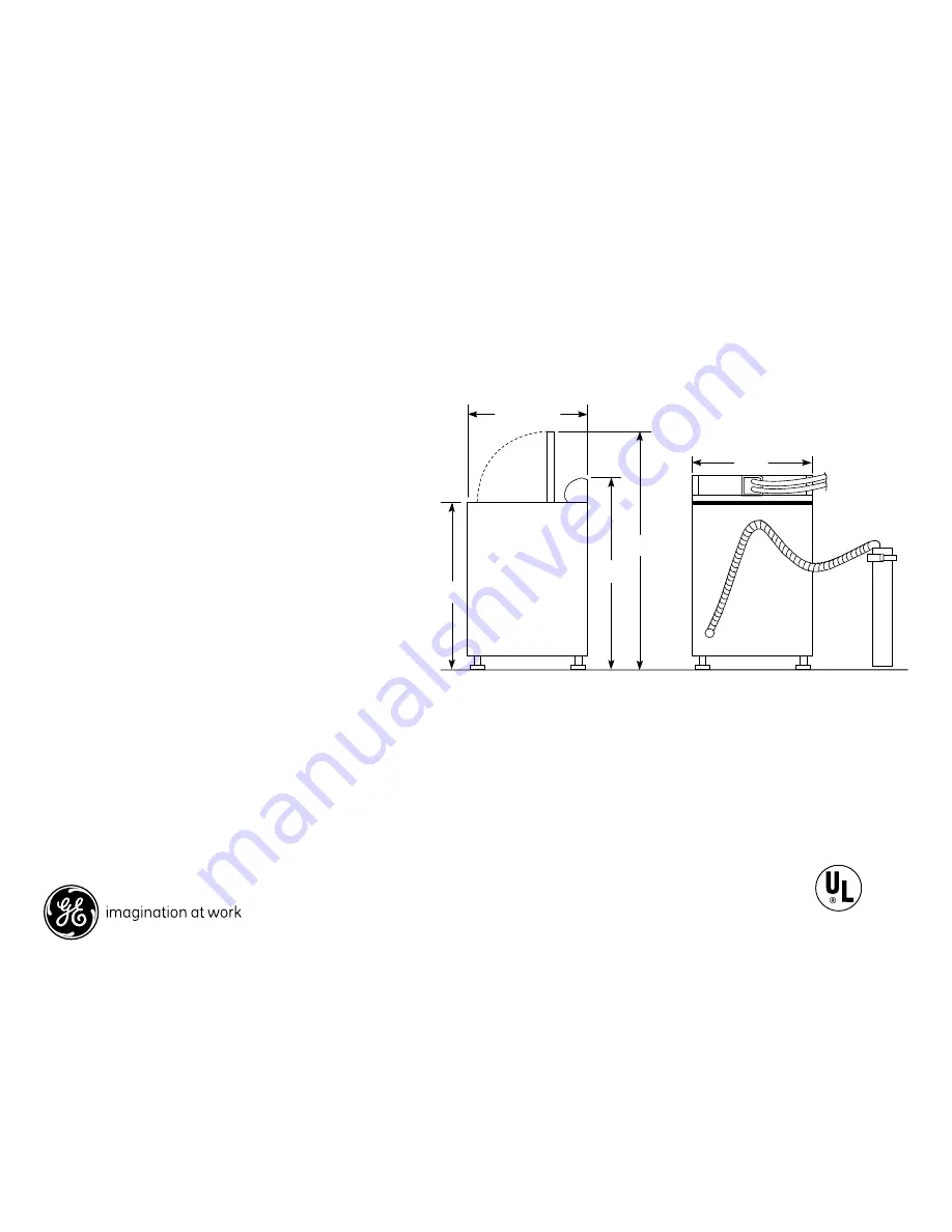 GE WJRE5550K Dimensions And Installation Information Download Page 1