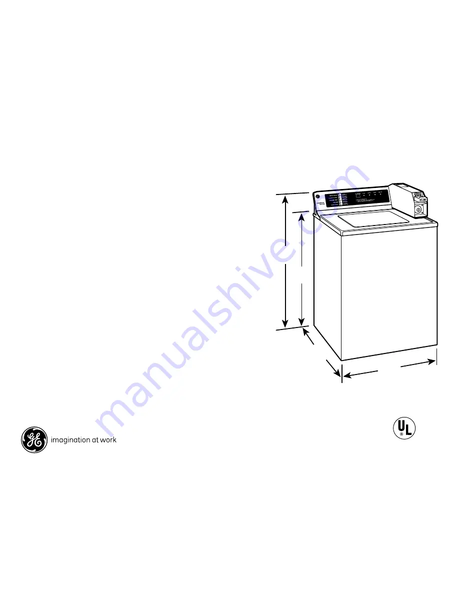 GE WMCD2050H Dimensions And Installation Information Download Page 1