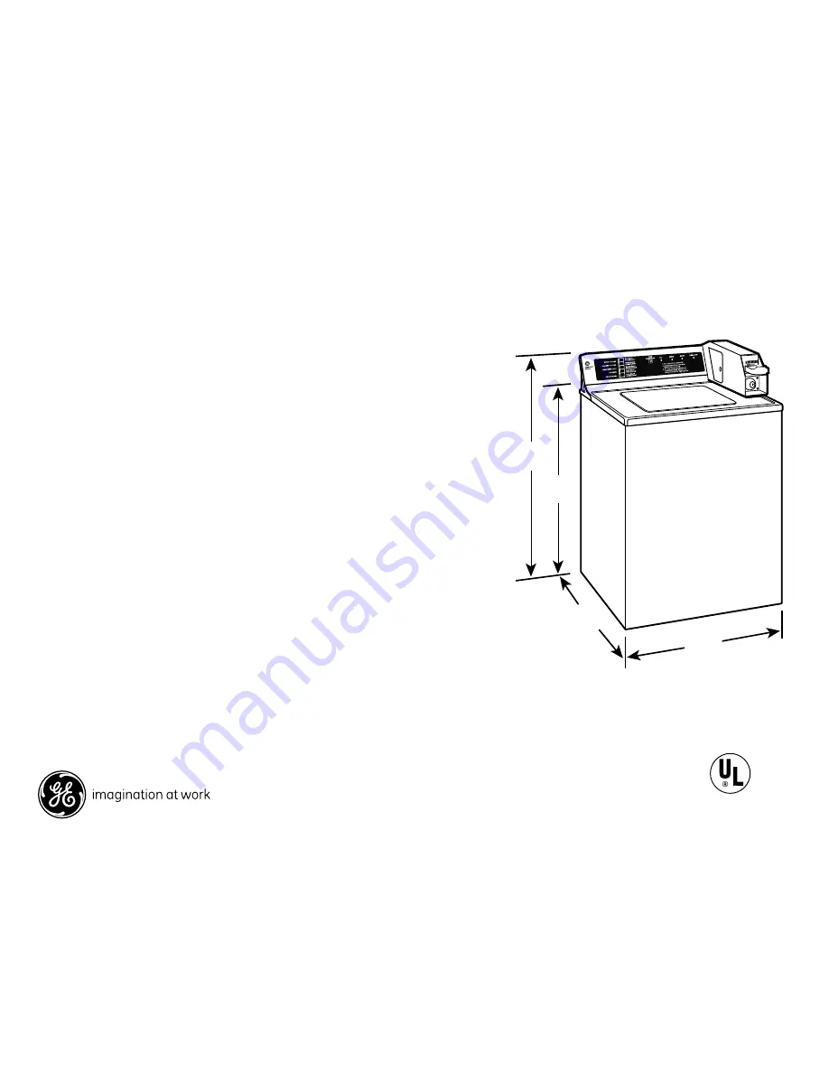 GE WMCN2050FWC Dimensions And Installation Information Download Page 1