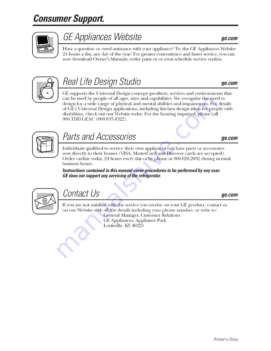 GE WMR04GAV Owner'S Manual And Installation Instructions Download Page 16