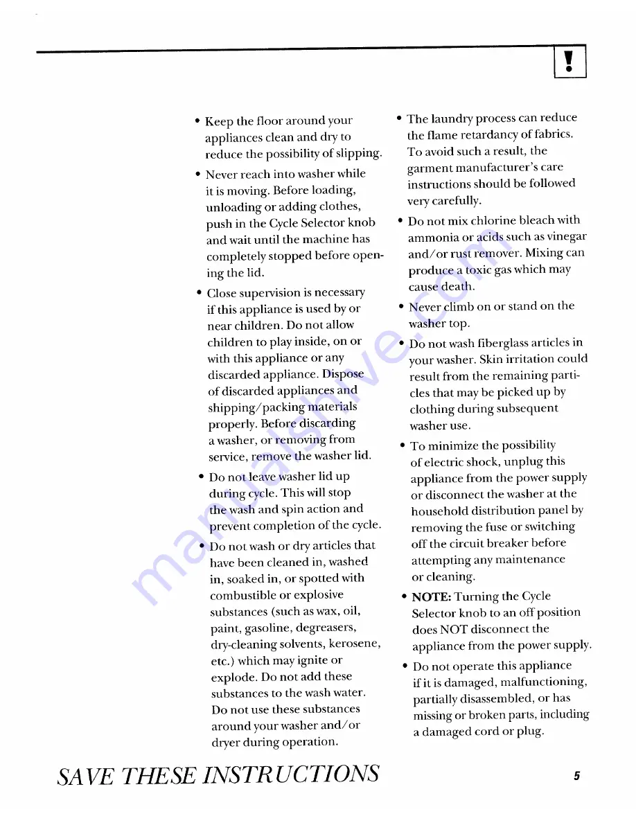 GE WMXR3080T Owner'S Manual Download Page 5