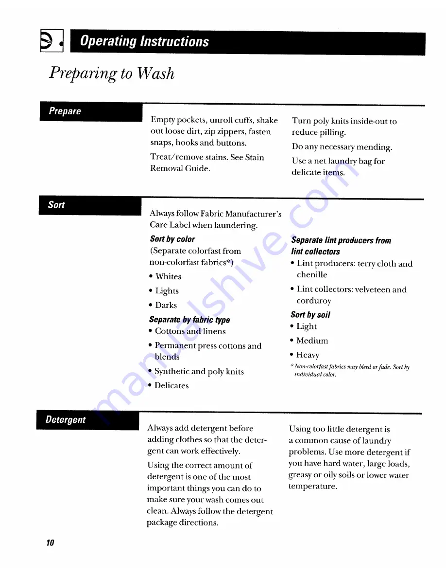 GE WMXR3080T Owner'S Manual Download Page 10