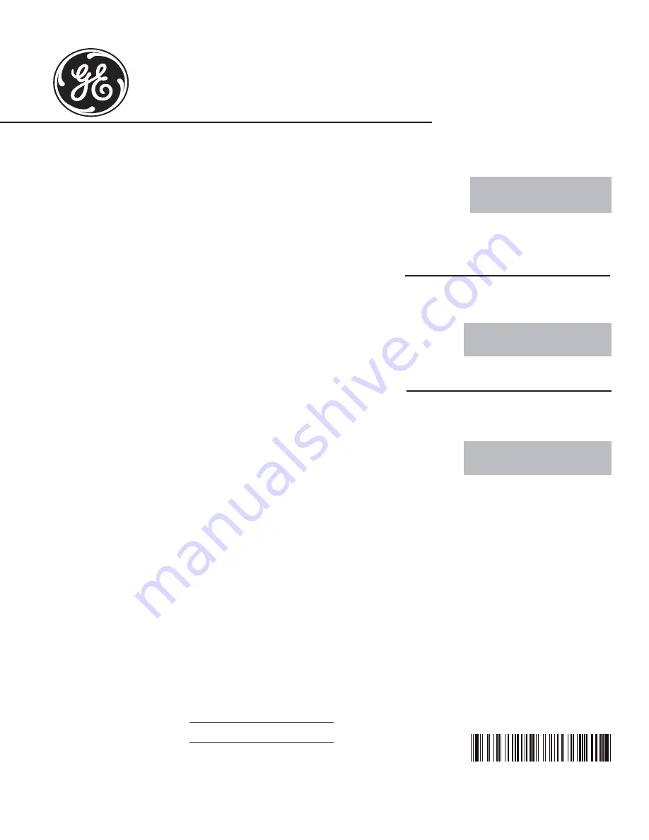 GE WSLP1500 Owner'S Manual & Installation Instructions Download Page 1