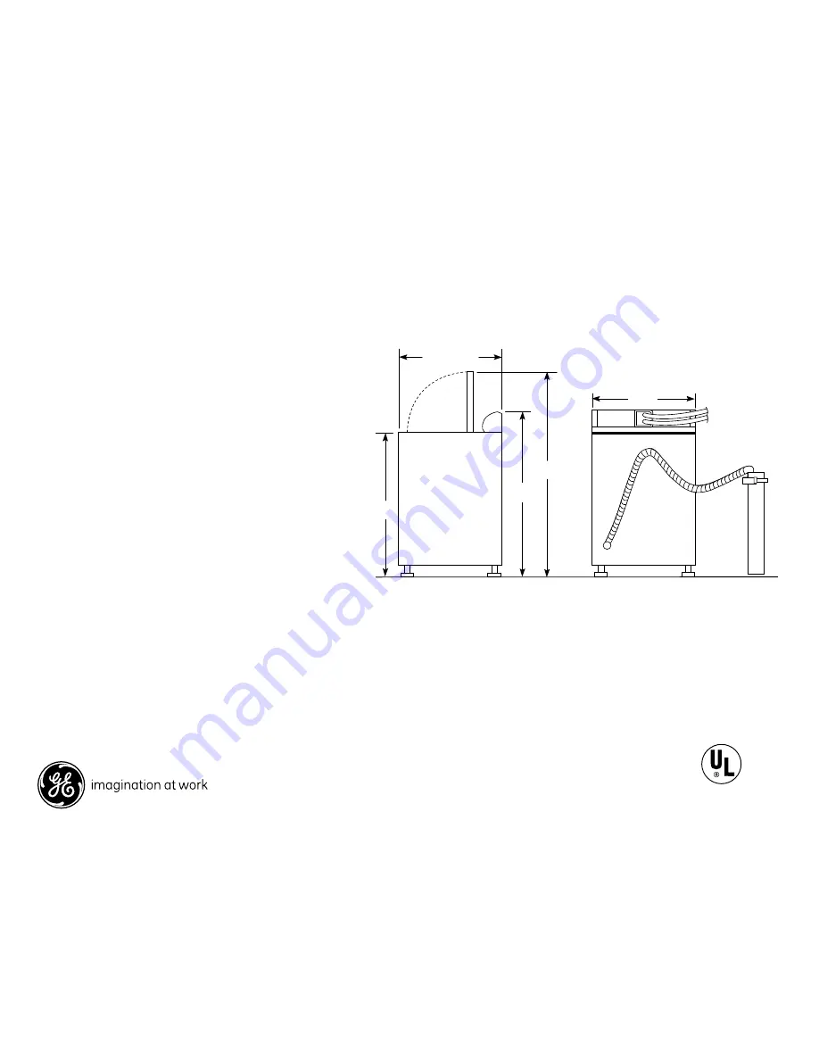 GE WVSR1060G Dimensions And Installation Information Download Page 1