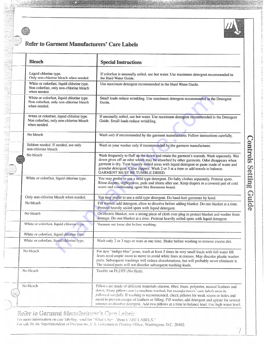 GE WWA5710M Use And Care Manual Download Page 7