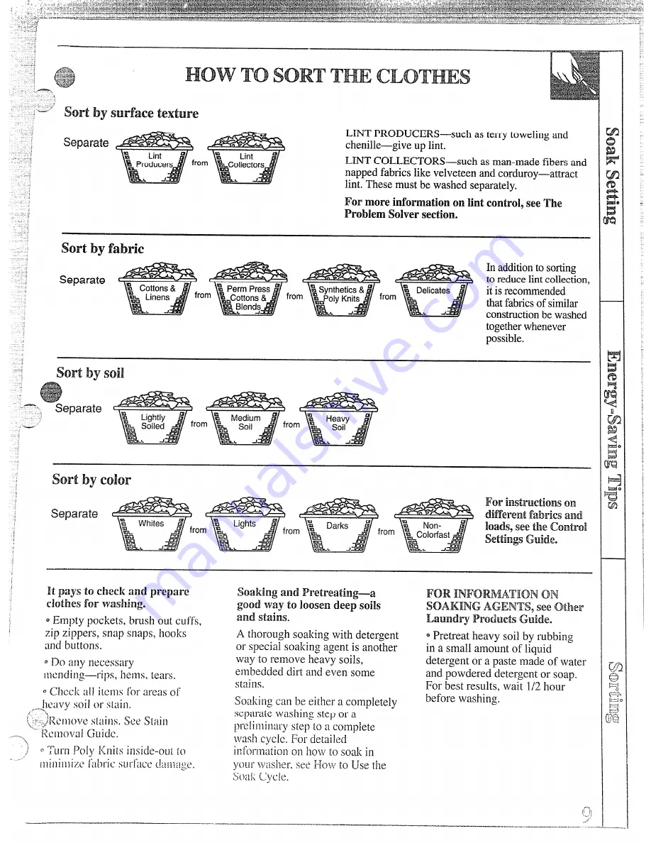 GE WWA5710M Use And Care Manual Download Page 9