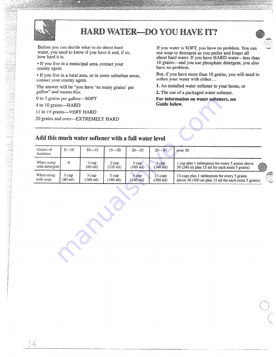 GE WWA5710M Use And Care Manual Download Page 14