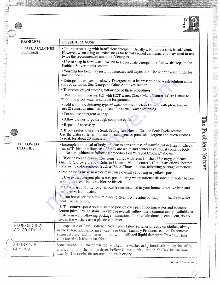 GE WWA5710M Use And Care Manual Download Page 19