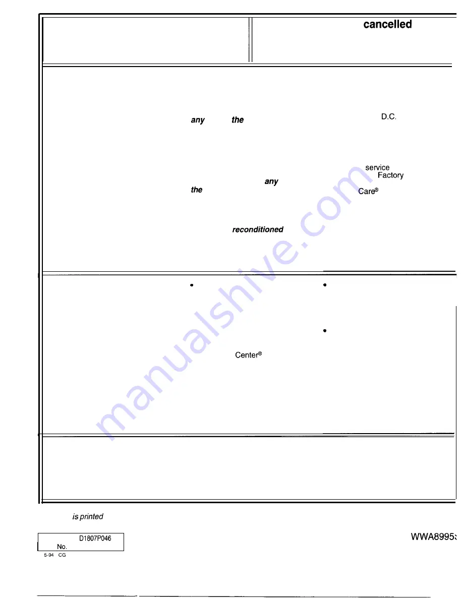 GE WWA8995S Use And Care Manual Download Page 24