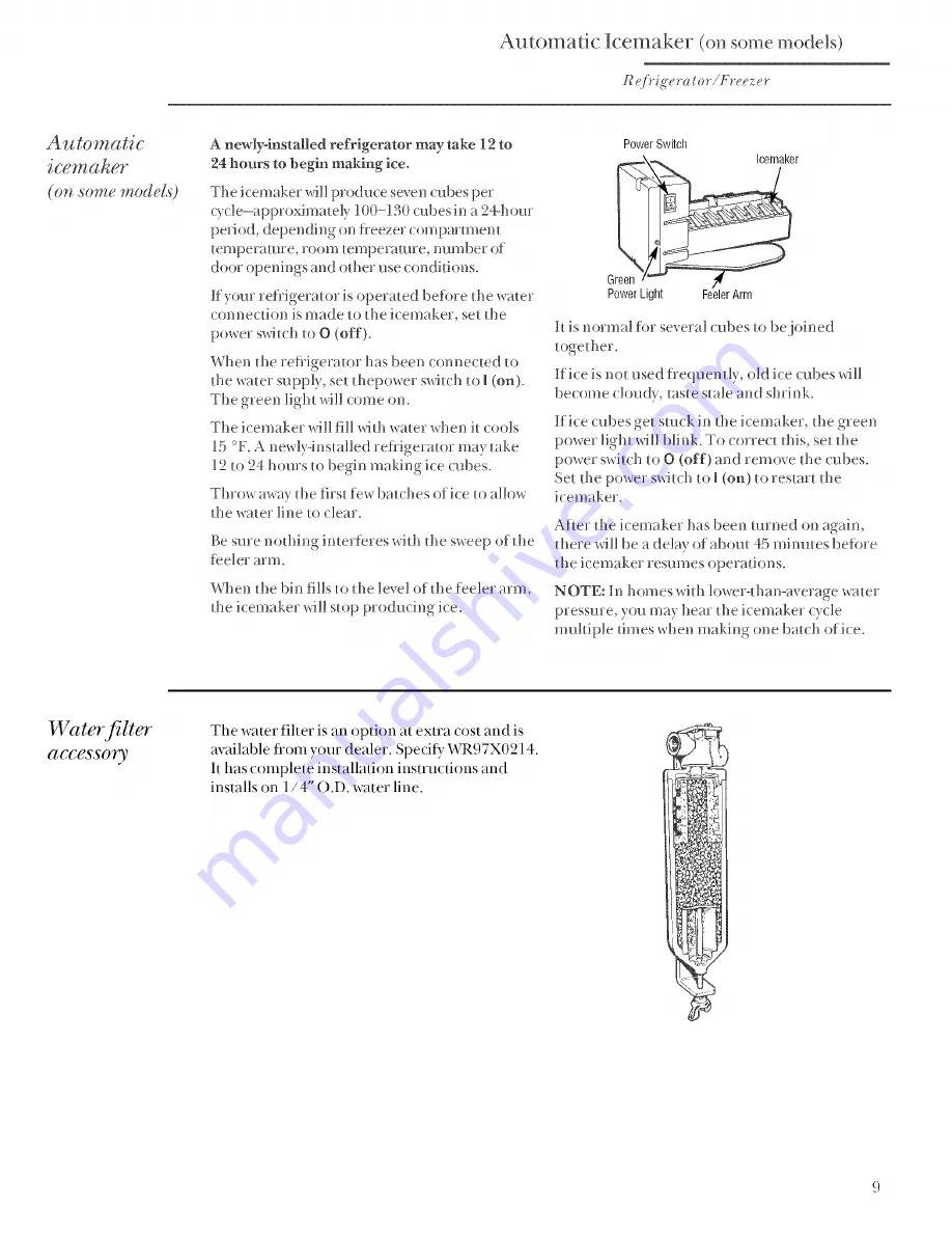 GE ZIF36NMHLH Owner'S Manual Download Page 9