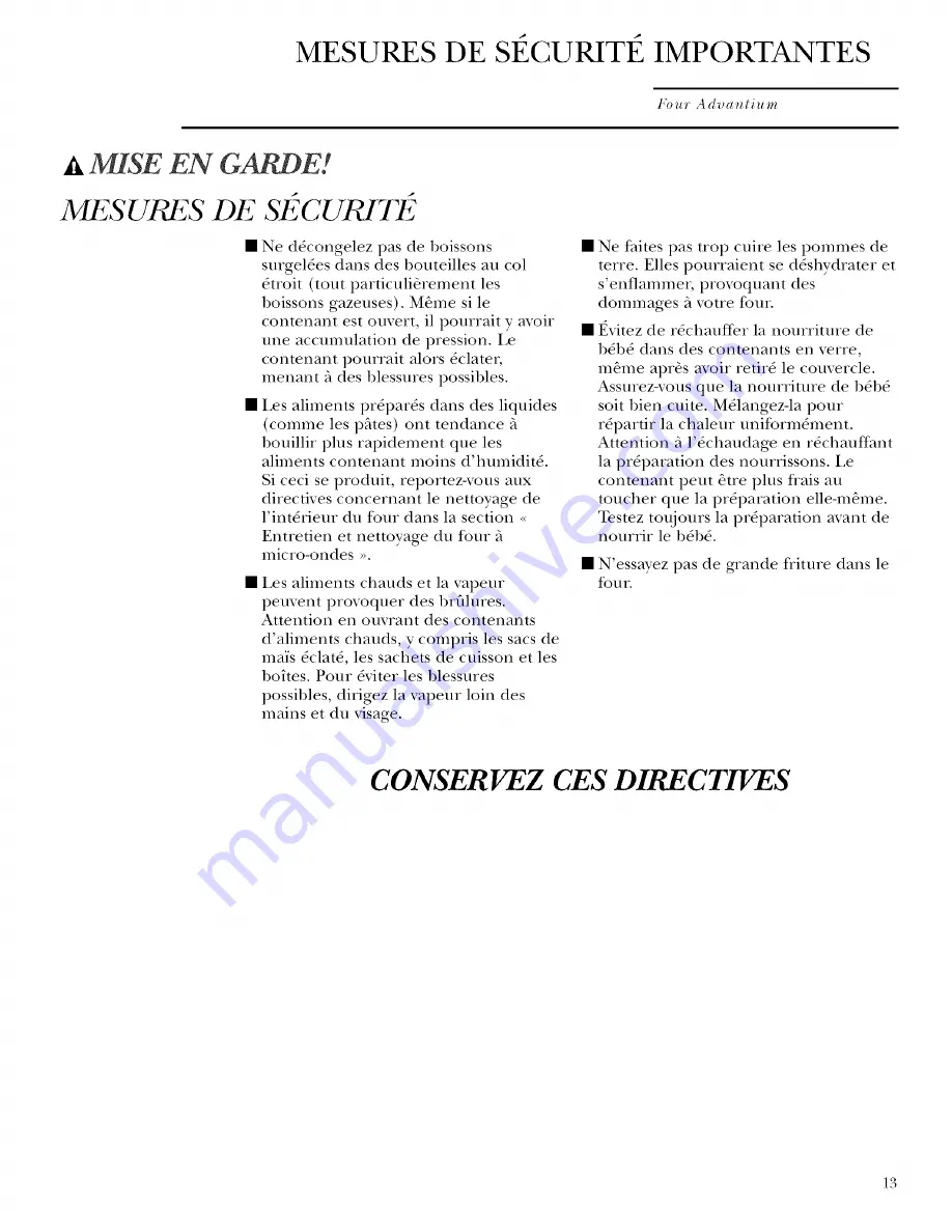 GE ZSCIO00 Owner'S Manual Download Page 13