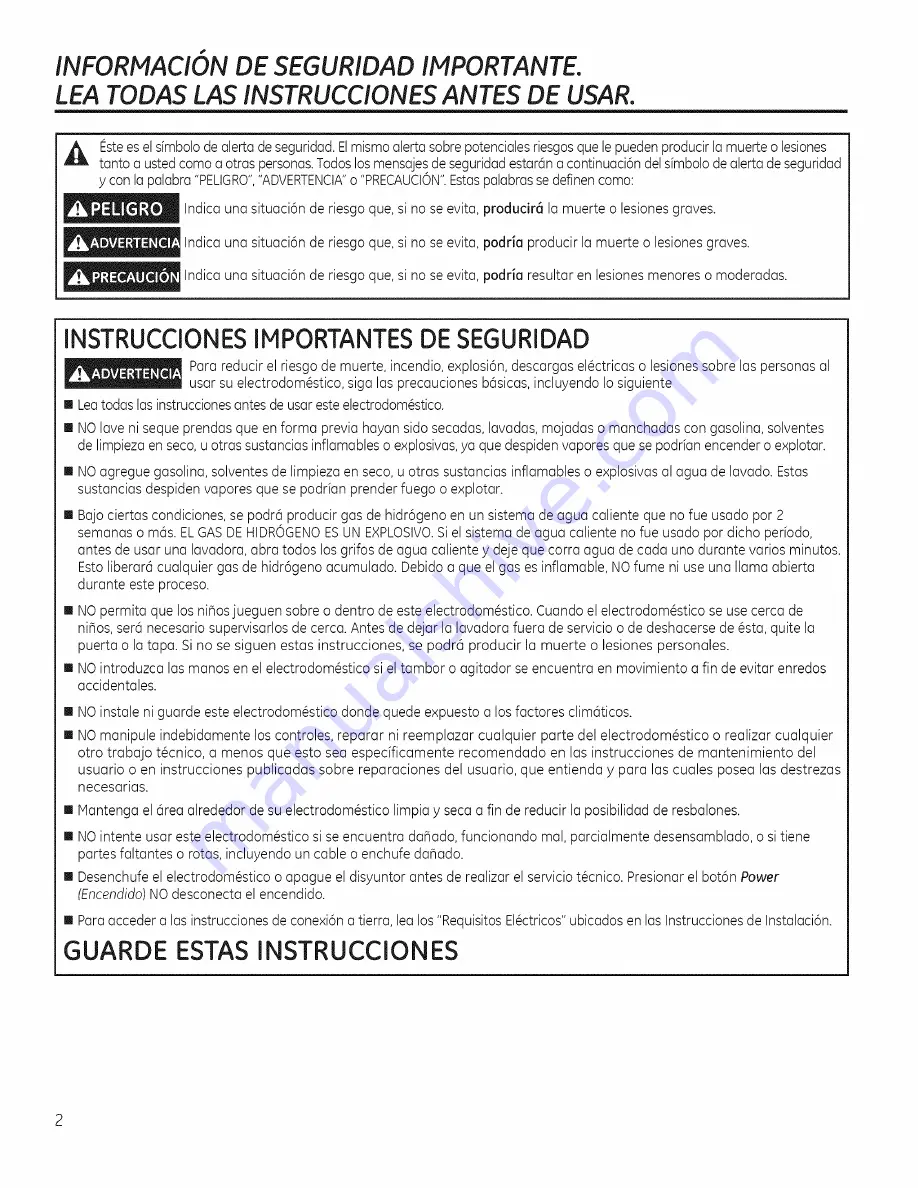 GEAppliances G189 Owner'S Manual Download Page 18