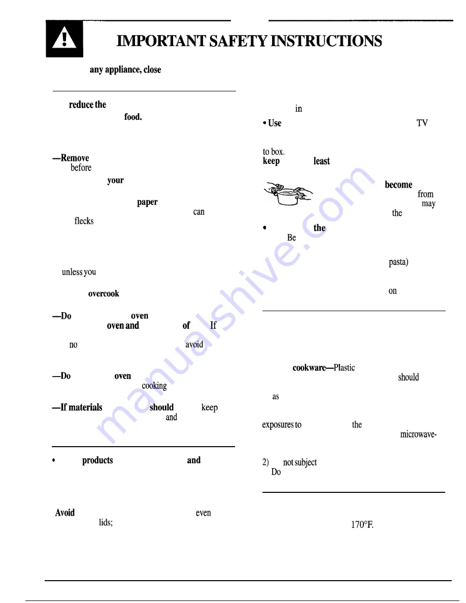 GEAppliances JES83TW Use And Care & Cooking Manual Download Page 4