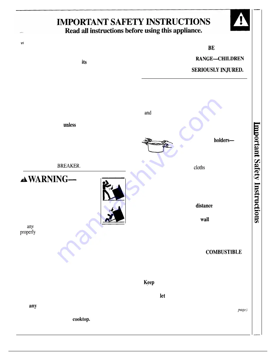 GEAppliances JSC26 Use And Care & Installation Manual Download Page 3