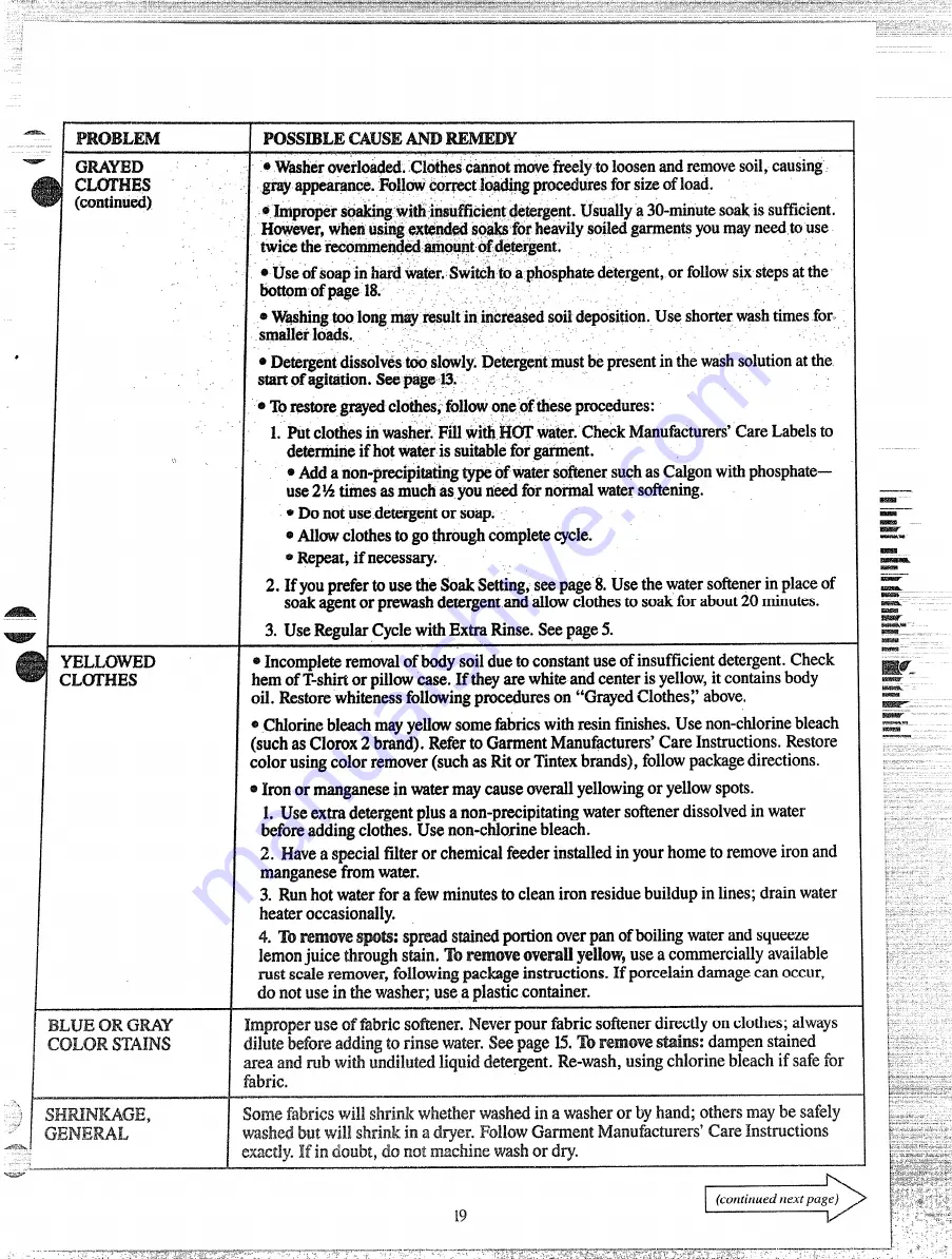 GEAppliances WWA8318L User And Care Manual Download Page 19