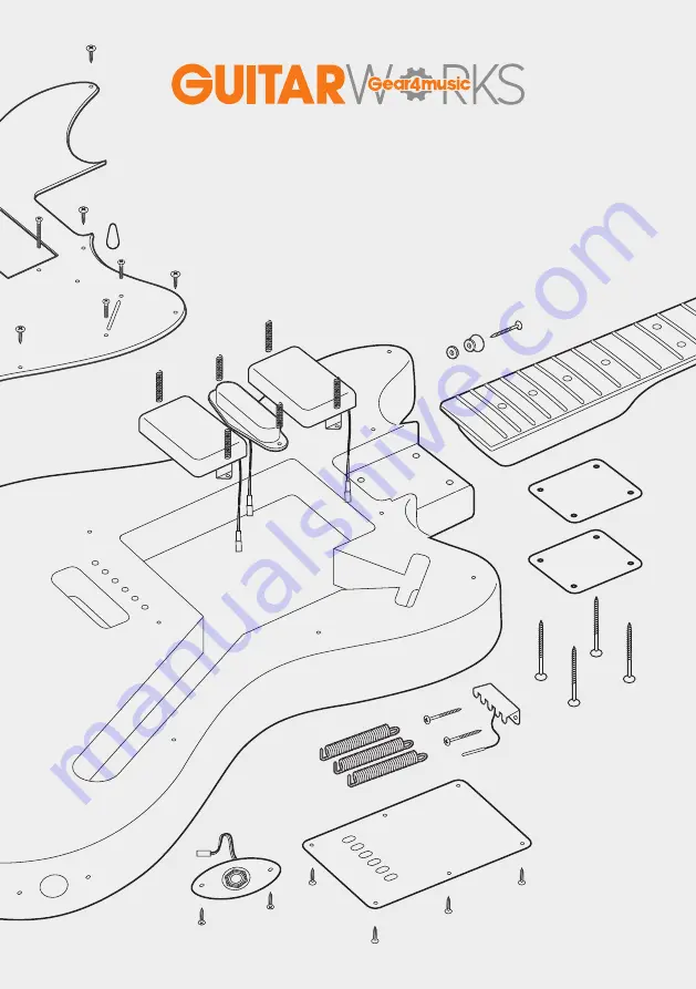 Gear4music OFFSET DIY ELECTRIC GUITAR KIT Скачать руководство пользователя страница 1