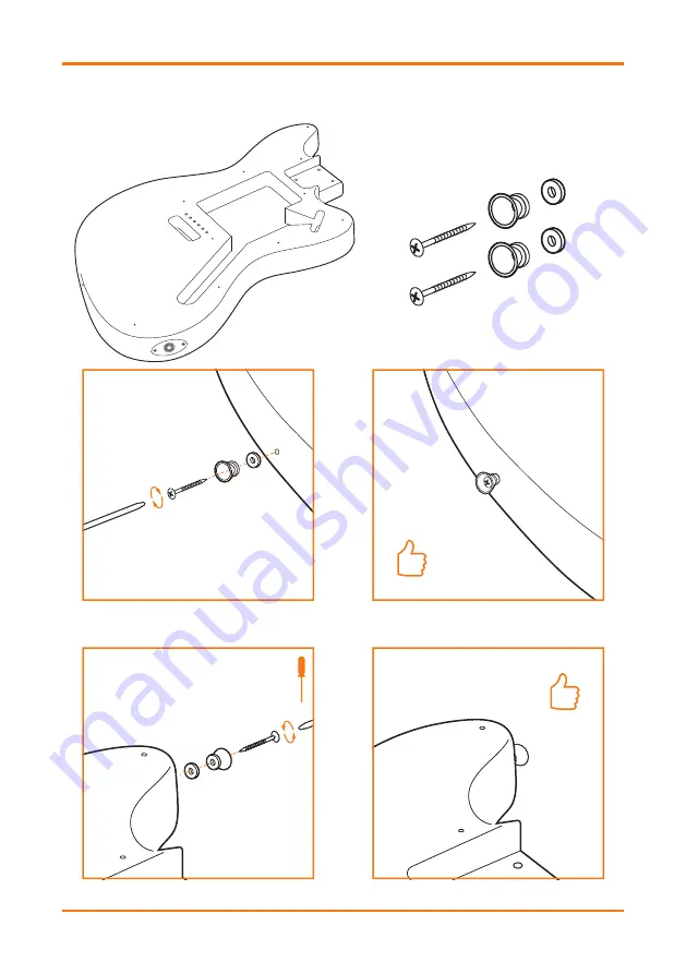 Gear4music OFFSET DIY ELECTRIC GUITAR KIT Скачать руководство пользователя страница 8