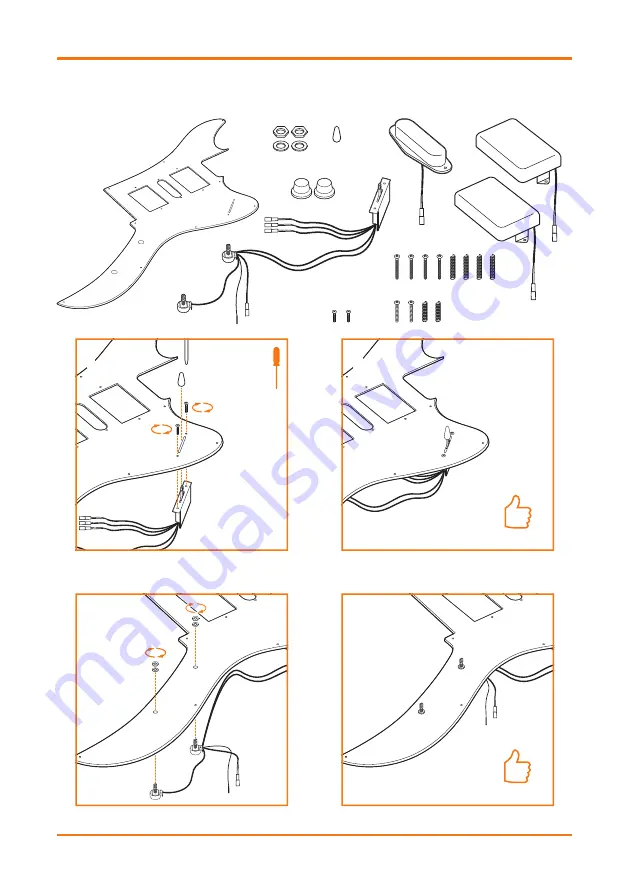 Gear4music OFFSET DIY ELECTRIC GUITAR KIT Скачать руководство пользователя страница 9