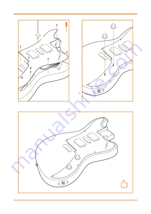 Gear4music OFFSET DIY ELECTRIC GUITAR KIT Скачать руководство пользователя страница 12