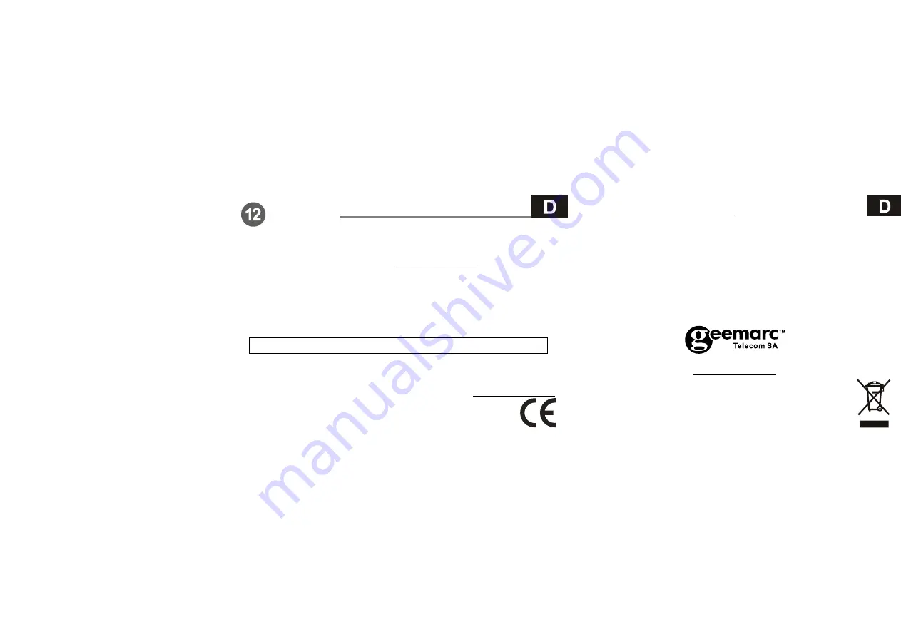 Geemarc ClearSound Amplicall1 User Manual Download Page 12