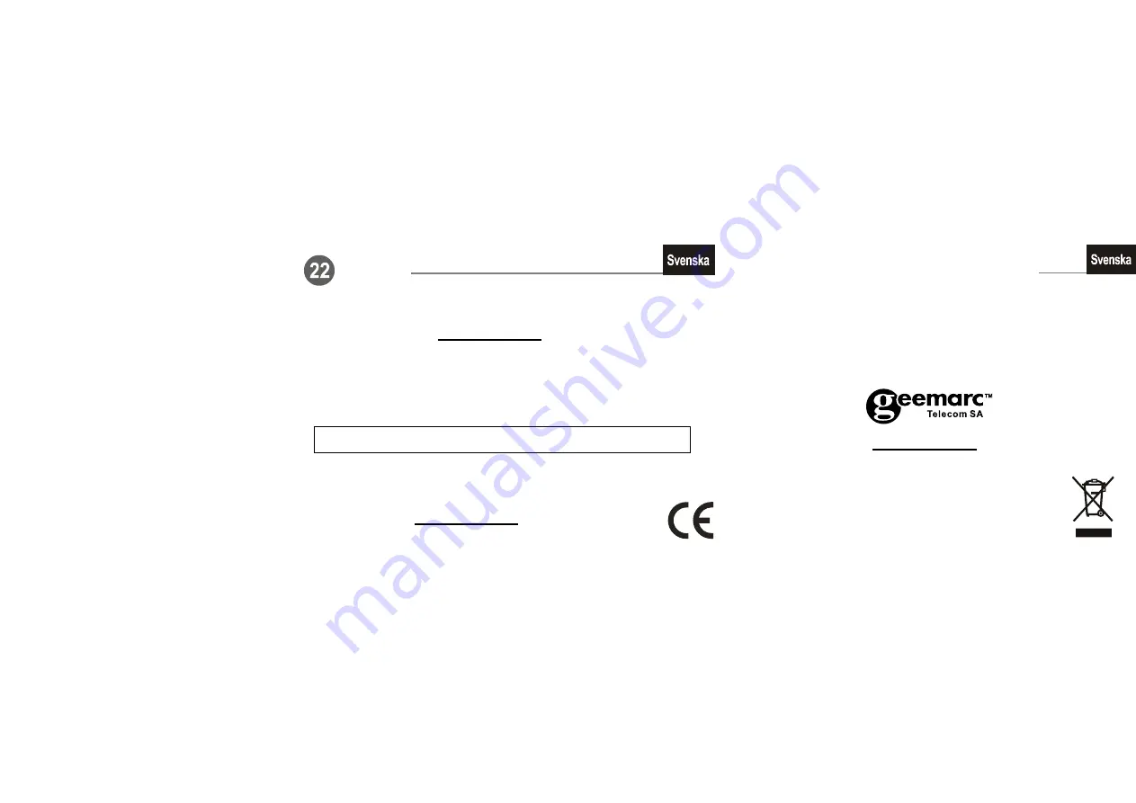 Geemarc ClearSound Amplicall1 User Manual Download Page 22