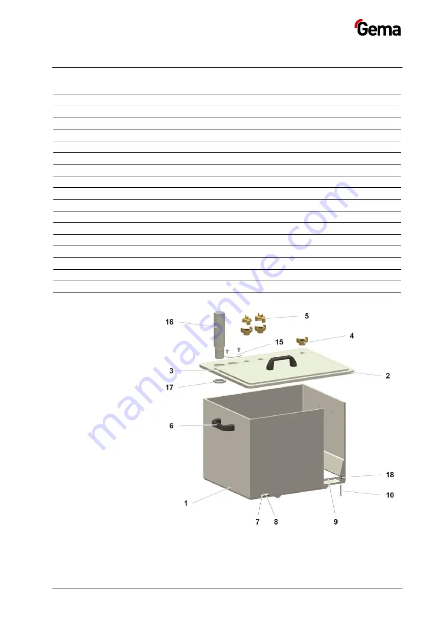 Gema OptiCenter OC06 Operating Instructions And Spare Parts List Download Page 117