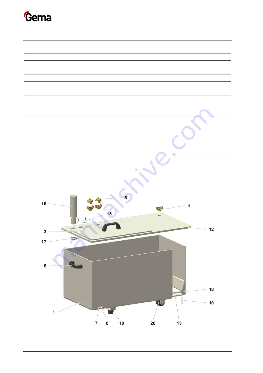 Gema OptiCenter OC06 Operating Instructions And Spare Parts List Download Page 118